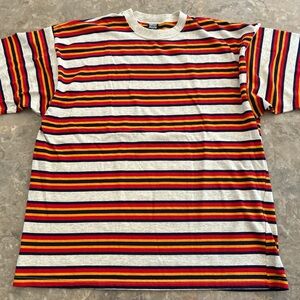 Vintage 90s Rush Striped T Shirt USA Made XL 26x31 NWT